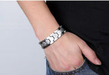 Men's Square Bracelet Germanium Magnet 4-in-1 Wide