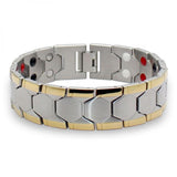Men's Square Bracelet Germanium Magnet 4-in-1 Wide