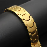 Men's Square Bracelet Germanium Magnet 4-in-1 Wide