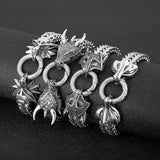 Men's Stainless Steel Fire Faucet Ring Braided Bracelet
