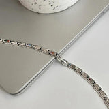 Mewanry Silver Zircon Bracelet Vintage Birthday Jewelry