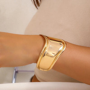 Punk Metal Wide Bracelet Vintage Rock Bangle HipHop Jewelry