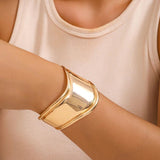 Punk Metal Wide Bracelet Vintage Rock Bangle HipHop Jewelry