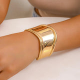 Punk Metal Wide Bracelet Vintage Rock Bangle HipHop Jewelry