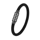 Punk Steel Wire Bracelet Magnetic Buckle Men Wristband
