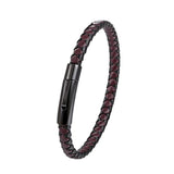 Punk Steel Wire Bracelet Magnetic Buckle Men Wristband