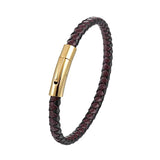 Punk Steel Wire Bracelet Magnetic Buckle Men Wristband