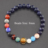 Solar System Universe Chakra Bracelet Men Women Jewelry