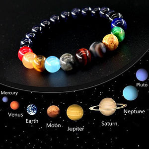 Solar System Universe Chakra Bracelet Men Women Jewelry