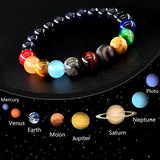 Solar System Universe Chakra Bracelet Men Women Jewelry