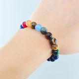 Solar System Universe Chakra Bracelet Men Women Jewelry