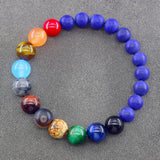 Solar System Universe Chakra Bracelet Men Women Jewelry