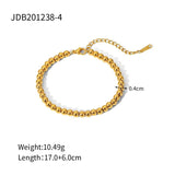 Uworld Bead Chain Bangle Bracelet Waterproof Jewelry Statement Golden