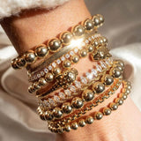 Uworld Bead Chain Bangle Bracelet Waterproof Jewelry Statement Golden
