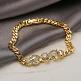Leopard Bangle with AAA CZ Stone, Hip-hop Bracelet for Men and Women