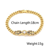 Leopard Bangle with AAA CZ Stone, Hip-hop Bracelet for Men and Women