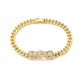 Leopard Bangle with AAA CZ Stone, Hip-hop Bracelet for Men and Women