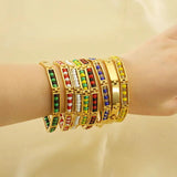 Waterproof Stainless Steel Beaded Bracelet 18k Plated