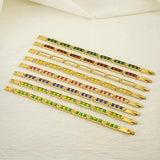 Waterproof Stainless Steel Beaded Bracelet 18k Plated