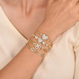 CZ Chain Bracelet for Women, Plated Dainty Jewelry