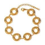 Youthway Circle Bracelet 18K Plated Stainless Steel for Women