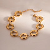 Youthway Circle Bracelet 18K Plated Stainless Steel for Women