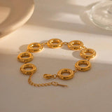 Youthway Circle Bracelet 18K Plated Stainless Steel for Women