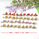 Colorful Beaded Plant Leaves Fruit Peach Cranberry Bracelet Party Jewelry Gift