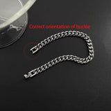 Classic Stainless Steel Cuban Link Bracelet for Men Women