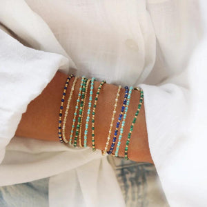 3mm Natural Stone Beaded Bracelet for Women Boho Beach Style Jewelry