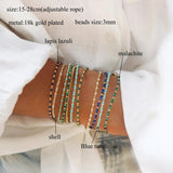 3mm Natural Stone Beaded Bracelet for Women Boho Beach Style Jewelry