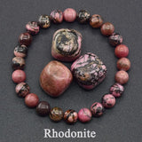 Indian Agate Beaded Women Bracelet with Tourmaline Crystal Energy Healing