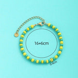 Religious Orula Beads Amulet Yellow Green Boho Small Outing Decoration Women