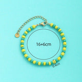 Religious Orula Beads Amulet Yellow Green Boho Small Outing Decoration Women