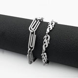 Titanium Steel Geometric Bracelet Retro Paper Clip Temperament