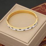 Colorful Stainless Steel Evil Eye Enamel Bangle Bracelet