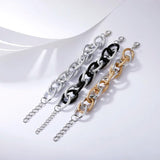 Punk Twisted Chunky Chain Bracelets for Women Boho Big Thick Iron Link Bracelet