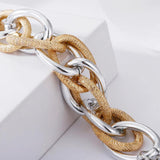 Punk Twisted Chunky Chain Bracelets for Women Boho Big Thick Iron Link Bracelet