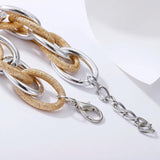 Punk Twisted Chunky Chain Bracelets for Women Boho Big Thick Iron Link Bracelet
