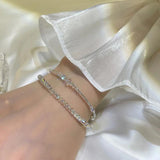 2PCS Colorful Crystal Bracelet Set Sweet Jewelry