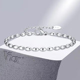 3mm Beads Chain Bracelet for Women, Stainless Steel Wristband