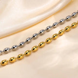3mm Beads Chain Bracelet for Women, Stainless Steel Wristband