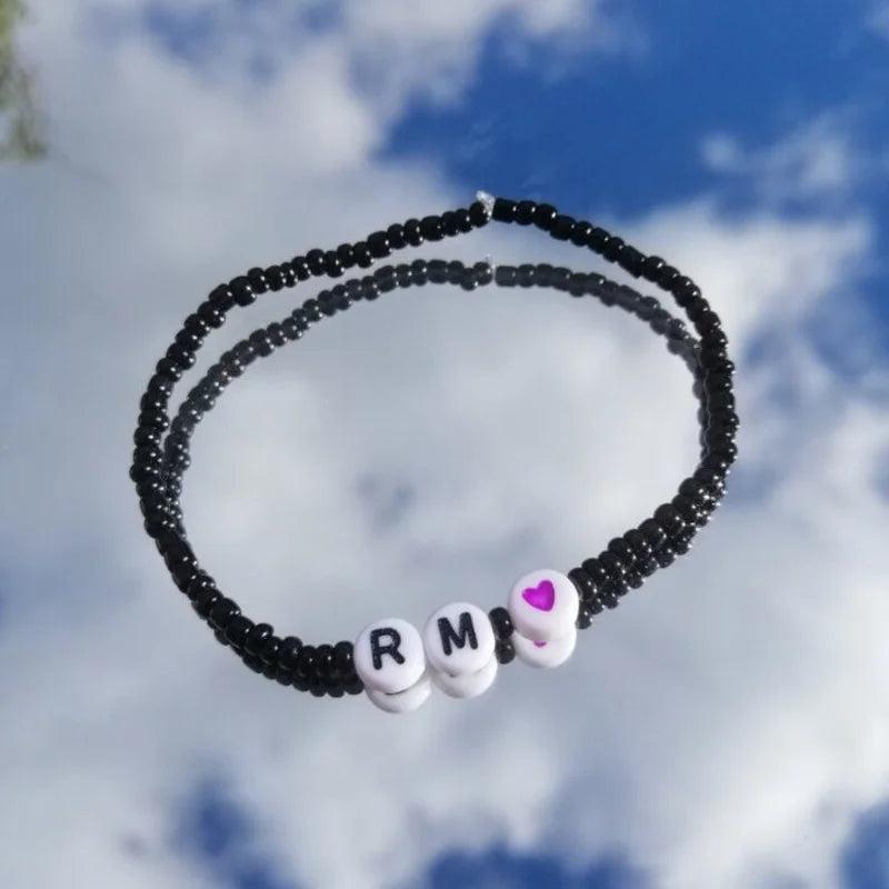 BTS Bracelet Amry Seed Beads Letter Bracelet for Women
