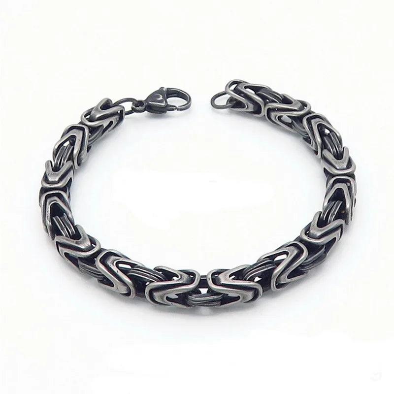 6mm Hip Hop Titanium Steel Men's Bracelet Stainless Steel Chain