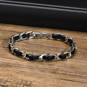 Stylish 7.5MM Stainless Steel Chain Bracelet for Men and Women