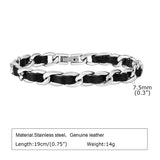 Stylish 7.5MM Stainless Steel Chain Bracelet for Men and Women