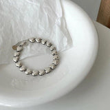 Silver Double Side Heart Stitching Bracelet - Unique Jewelry