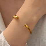 Uworld 316L Geometric Stainless Steel Cuff Bracelet Bangle