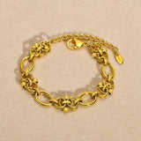 Women Link Chain Bracelet, Waterproof Stainless Steel Wristband