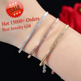 CWWZircons CZ Rose Jewelry Adjustable Bracelet Bangle for Women